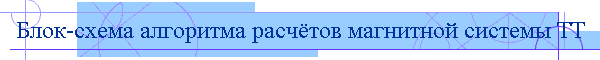 Блок-схема алгоритма расчётов магнитной системы ТТ