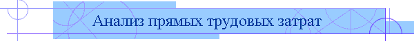 Анализ прямых трудовых затрат