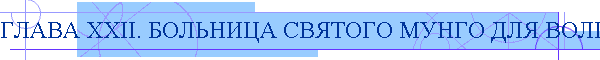 ГЛАВА XXII. БОЛЬНИЦА СВЯТОГО МУНГО ДЛЯ ВОЛШЕБНЫХ БОЛЕЗНЕЙ И ТРАВМ