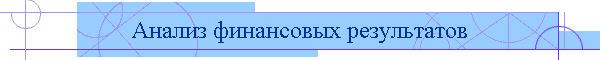 Анализ финансовых результатов