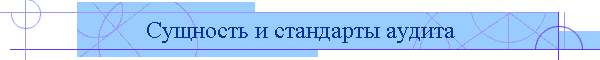 Сущность и стандарты аудита