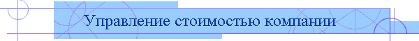 Управление стоимостью компании